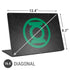 DC Comics Green Lantern Logo Black Background Universal Laptop 16.6in (13.4 x 9.7in) Skin
